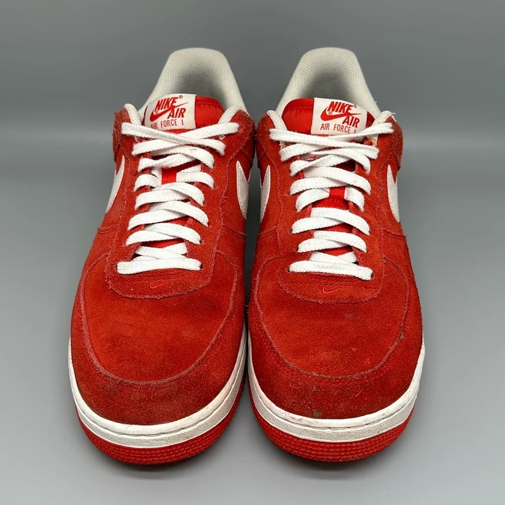 Nike Air Force 1 '07 University Red Suede Shoes Men’s Sz 10.5‎
